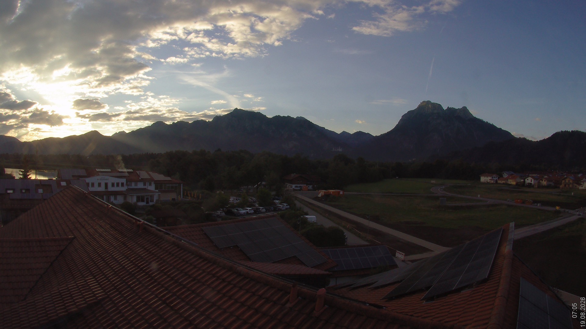 Archiv Foto Webcam Füssen: Ausblick vom Hotel Sommer