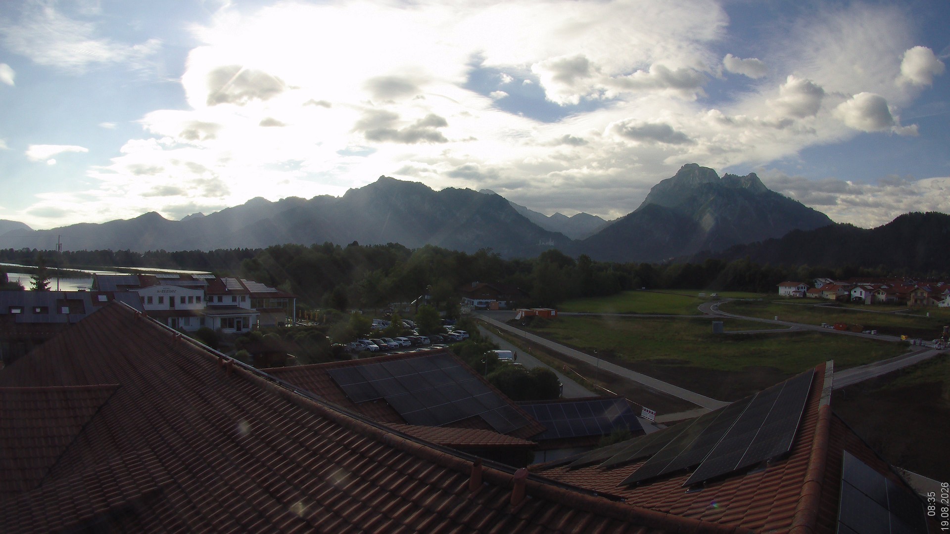 Archiv Foto Webcam Füssen: Ausblick vom Hotel Sommer