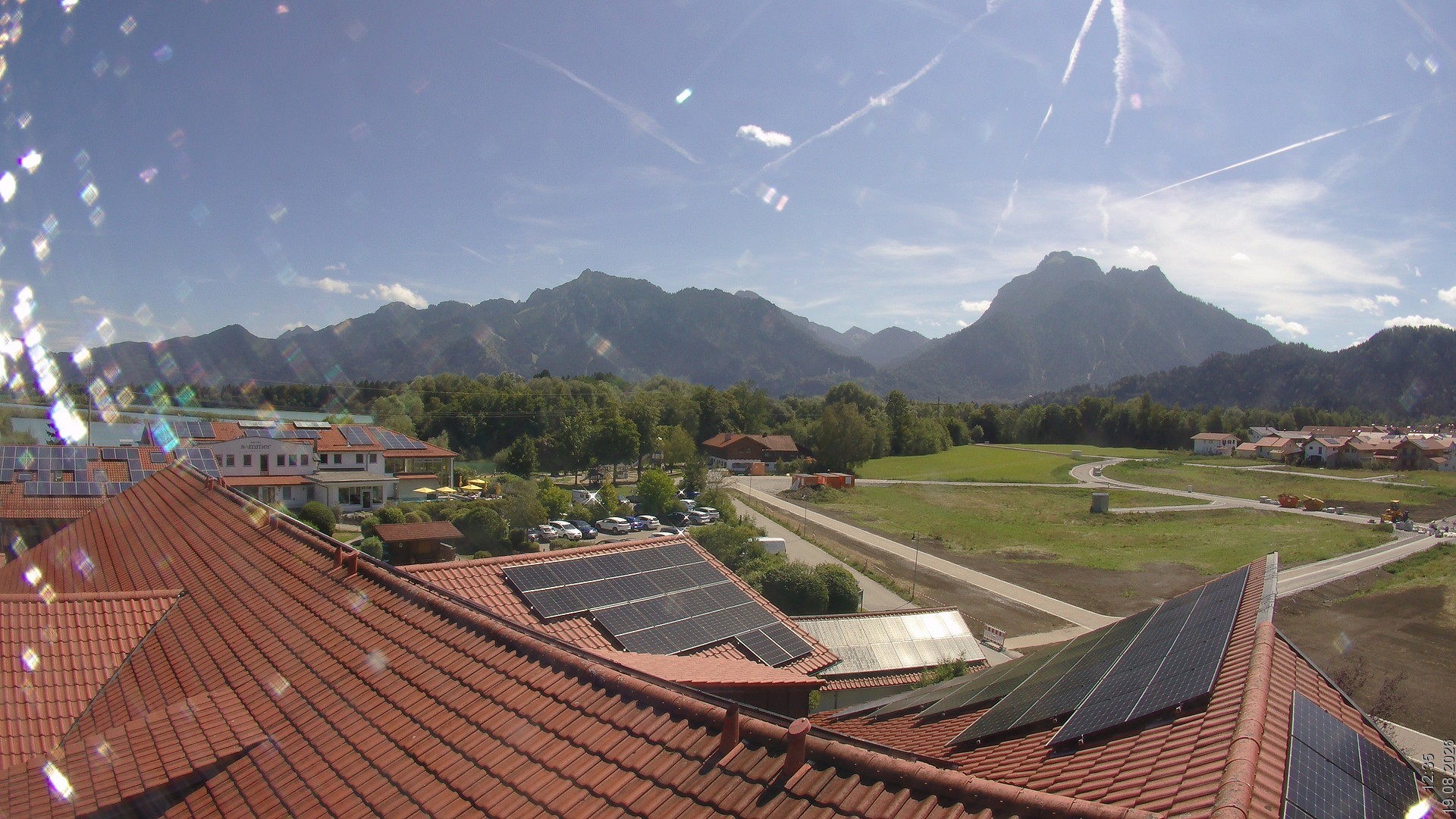 Archiv Foto Webcam Füssen: Ausblick vom Hotel Sommer