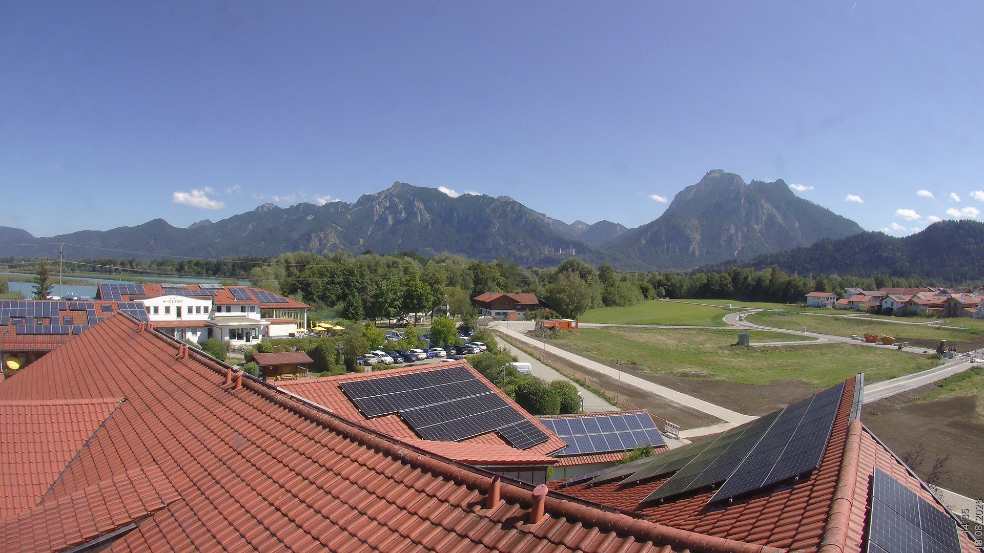 Archiv Foto Webcam Füssen: Ausblick vom Hotel Sommer
