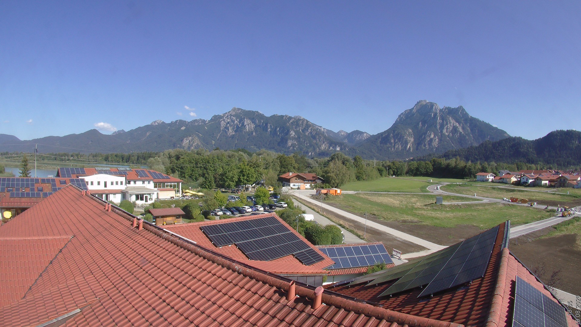 Archiv Foto Webcam Füssen: Ausblick vom Hotel Sommer