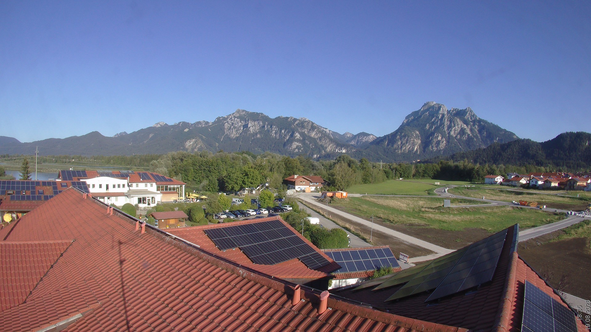 Archiv Foto Webcam Füssen: Ausblick vom Hotel Sommer