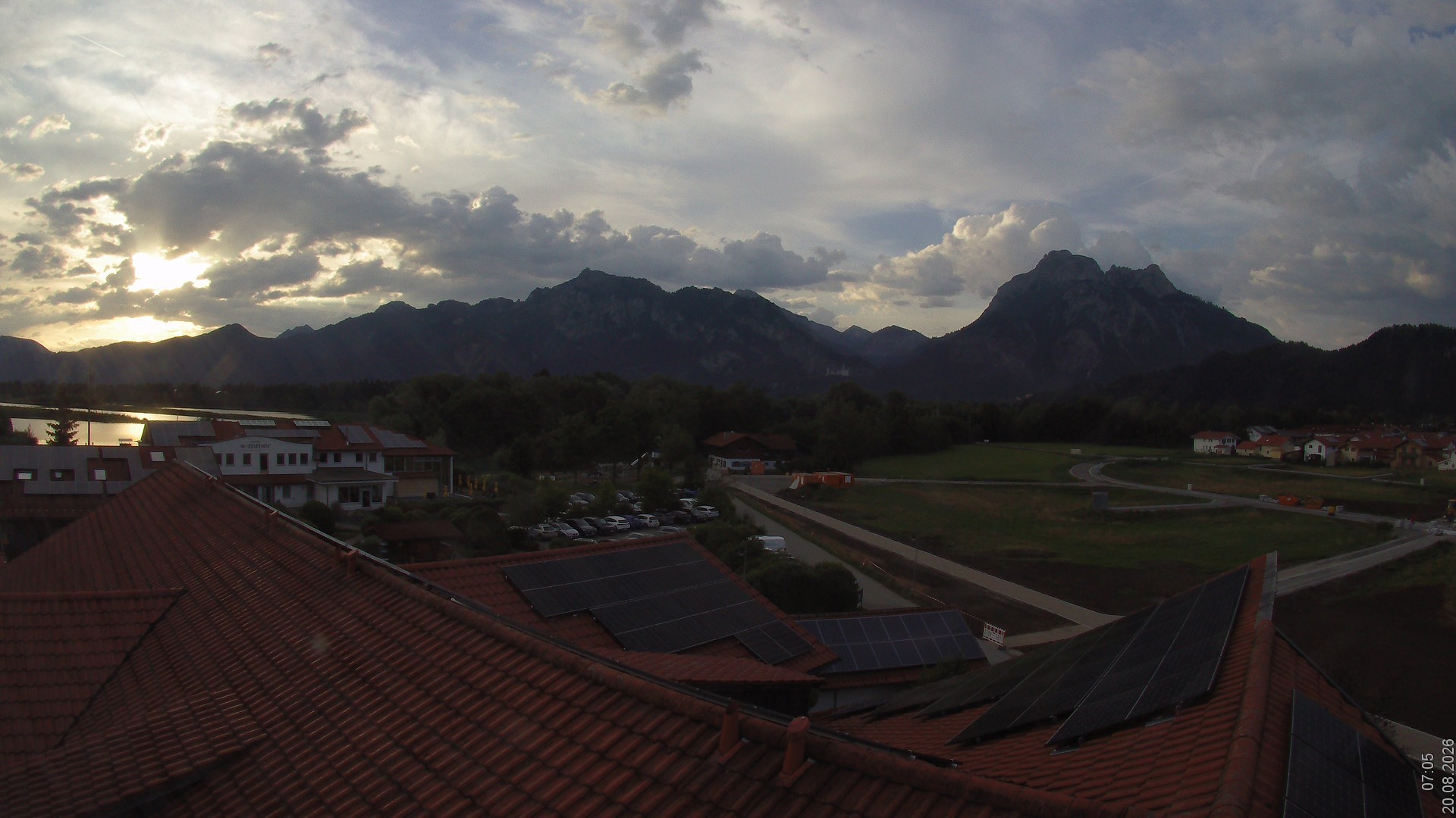Archiv Foto Webcam Füssen: Ausblick vom Hotel Sommer