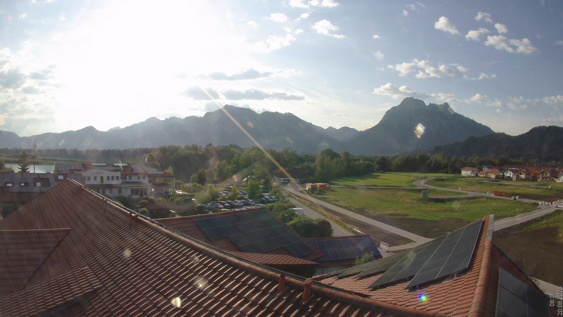 Archiv Foto Webcam Füssen: Ausblick vom Hotel Sommer