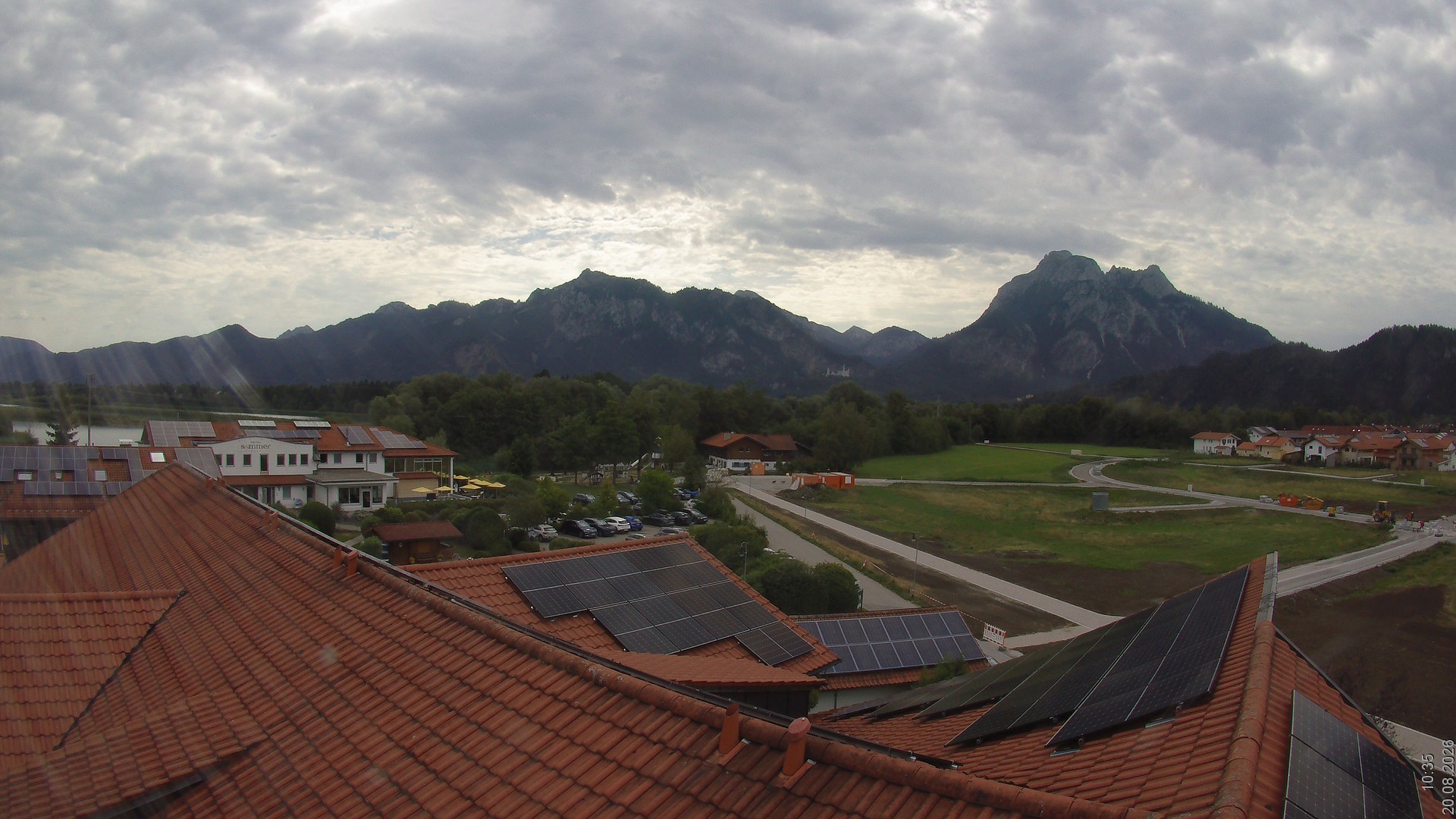 Archiv Foto Webcam Füssen: Ausblick vom Hotel Sommer