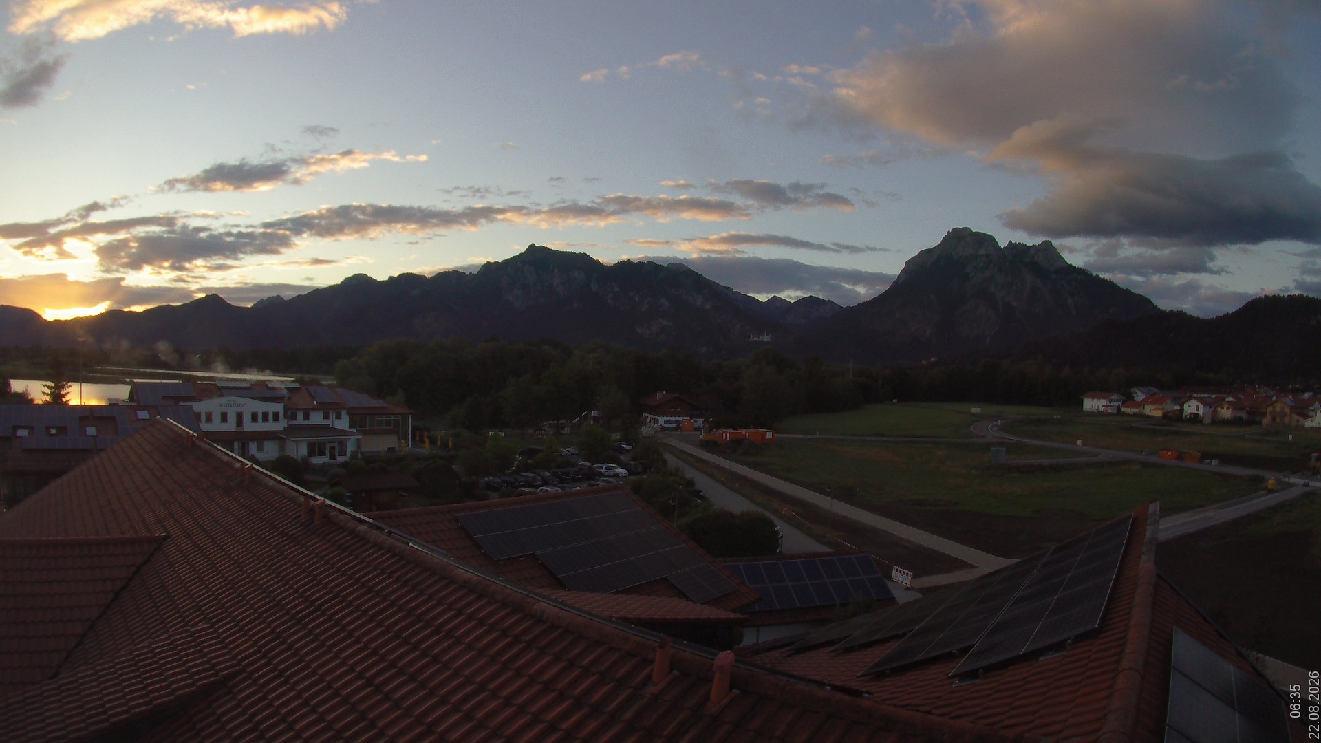 Archiv Foto Webcam Füssen: Ausblick vom Hotel Sommer