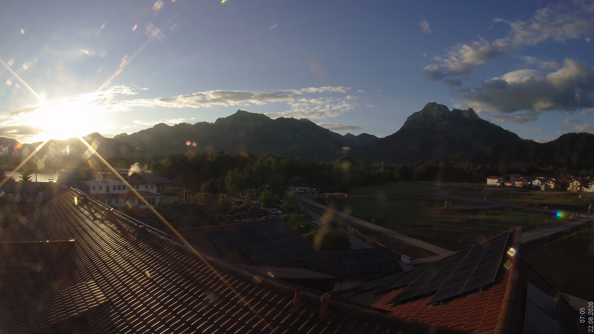 Archiv Foto Webcam Füssen: Ausblick vom Hotel Sommer