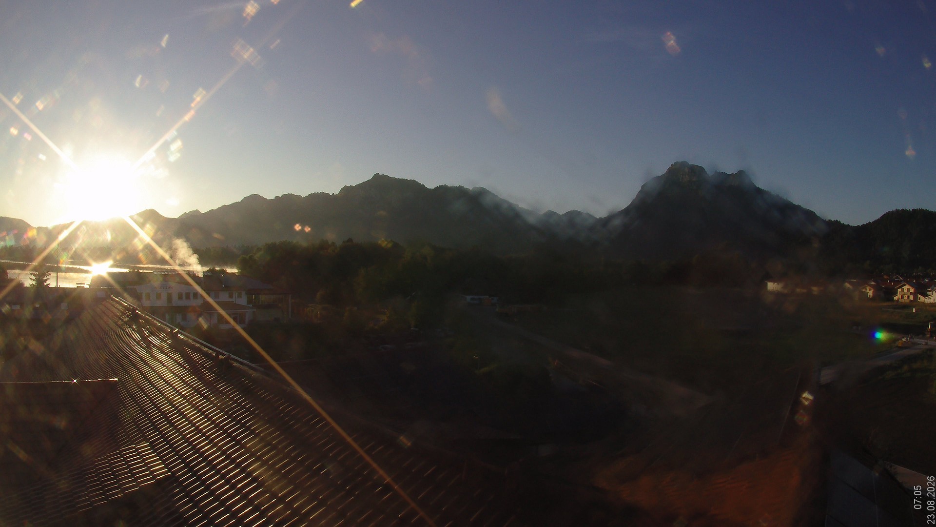 Archiv Foto Webcam Füssen: Ausblick vom Hotel Sommer