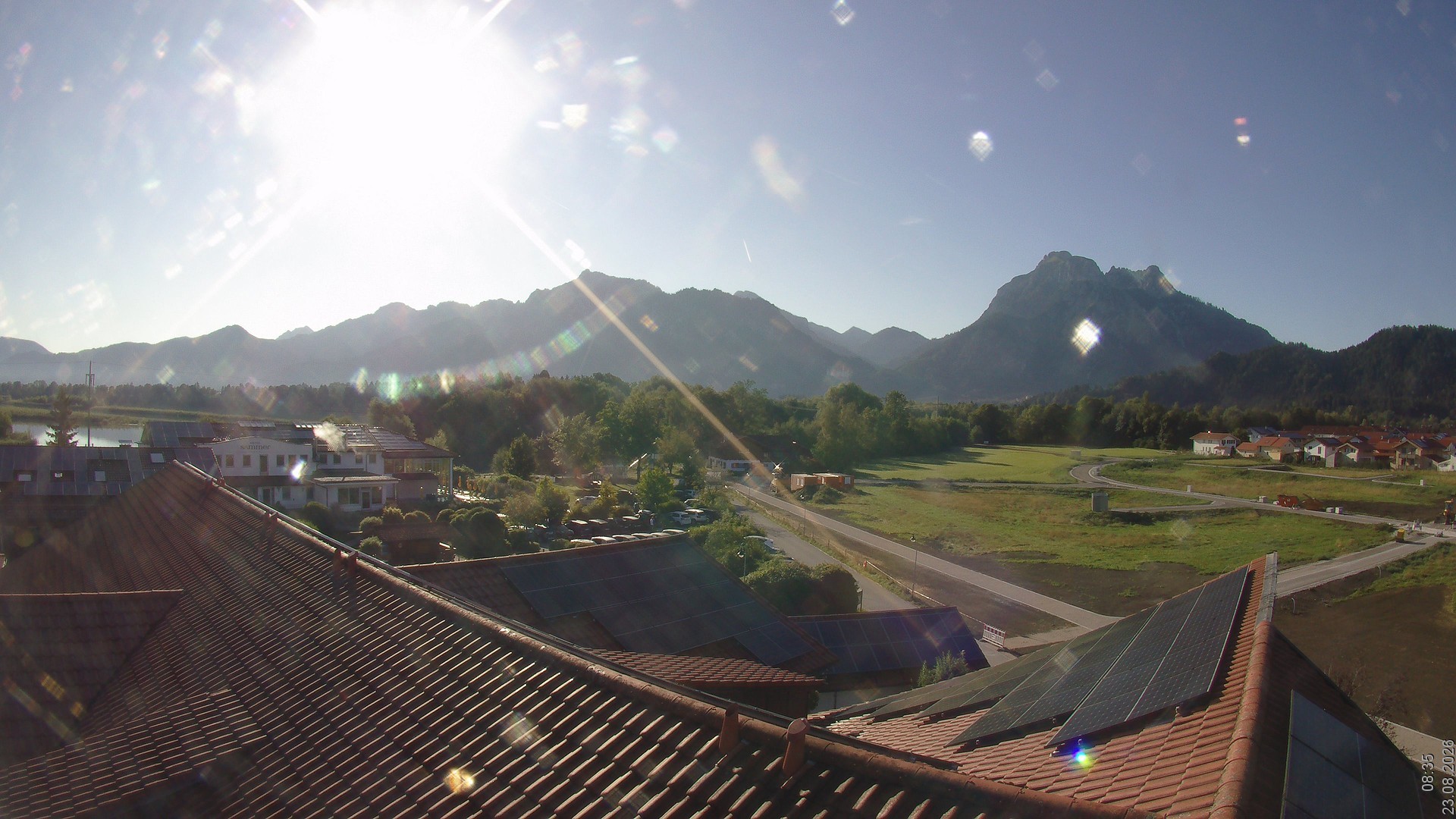 Archiv Foto Webcam Füssen: Ausblick vom Hotel Sommer