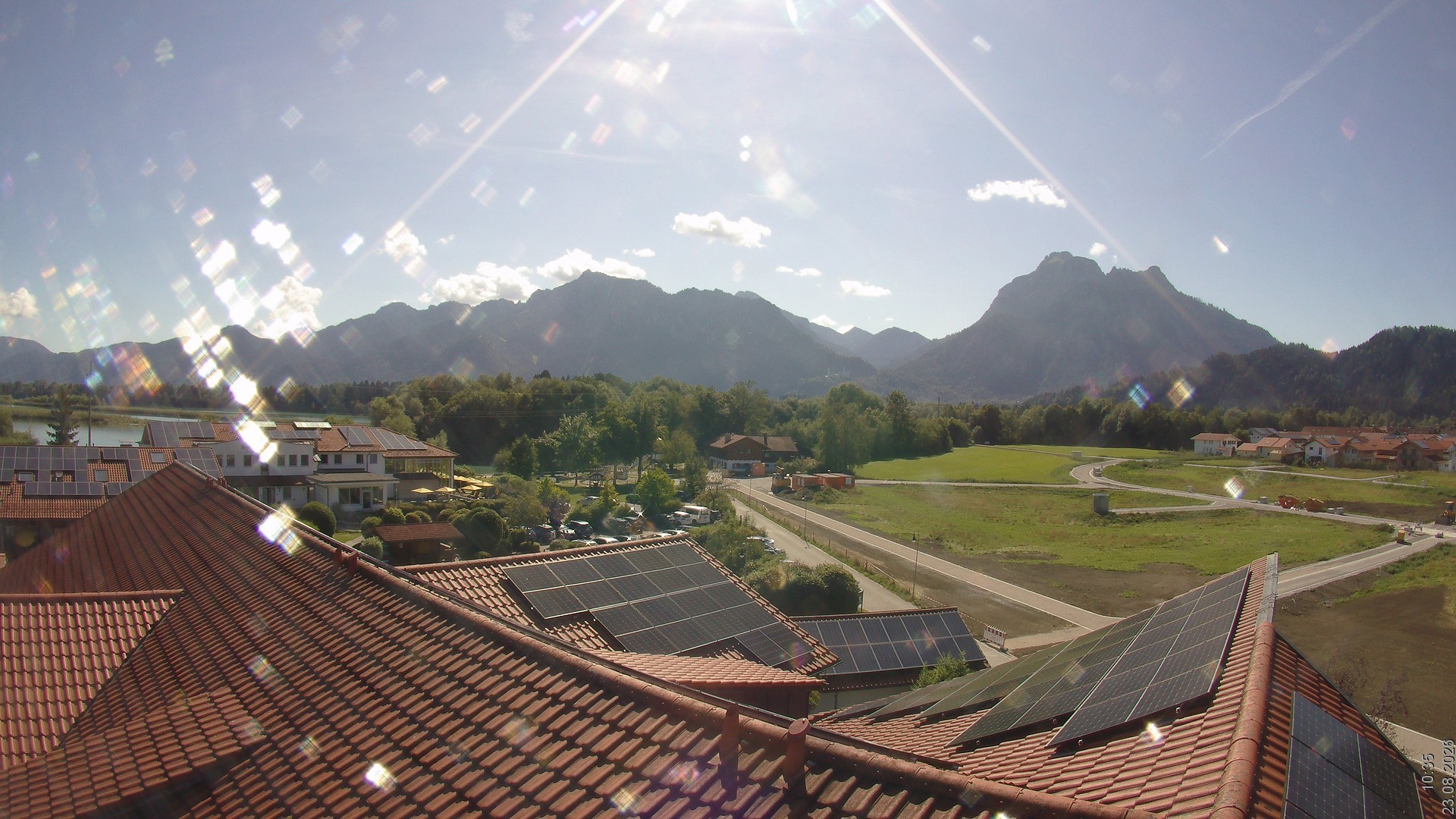 Archiv Foto Webcam Füssen: Ausblick vom Hotel Sommer