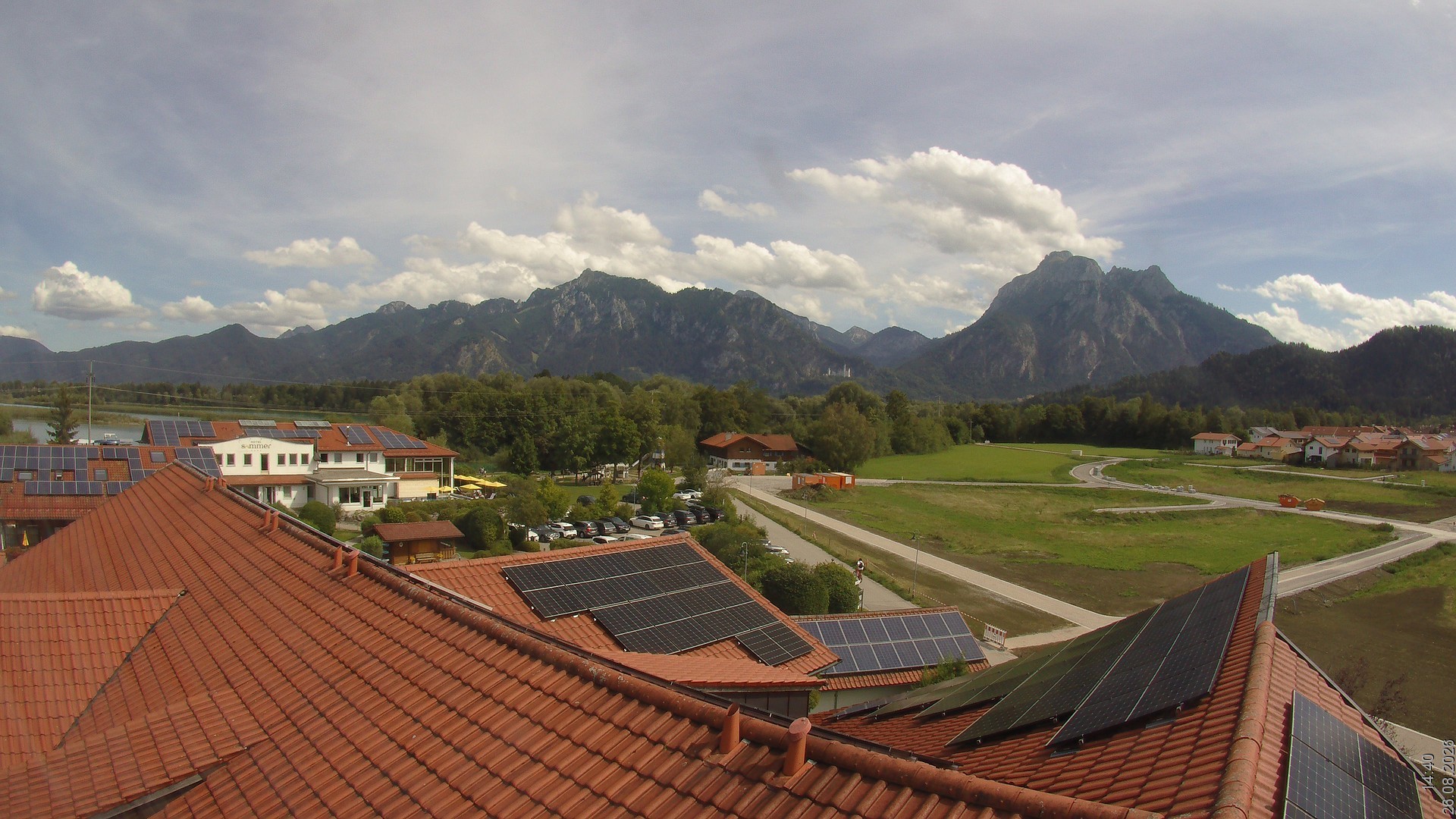 Archived image Webcam View from the Hotel Sommer (Allgäu)