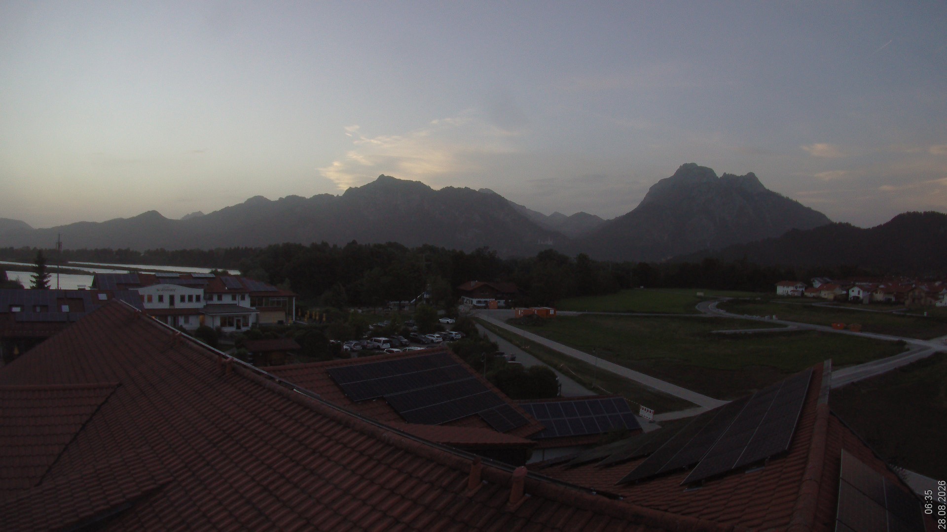 Archiv Foto Webcam Füssen: Ausblick vom Hotel Sommer