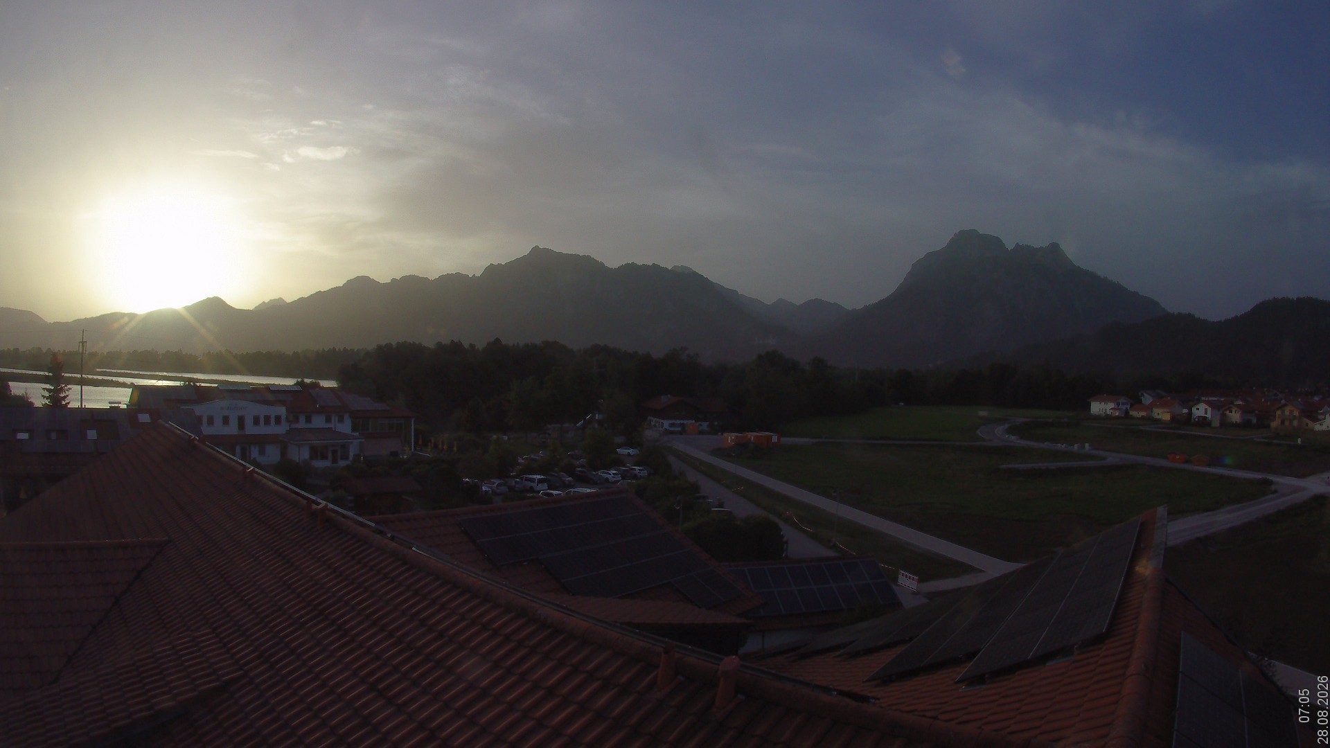 Archiv Foto Webcam Füssen: Ausblick vom Hotel Sommer