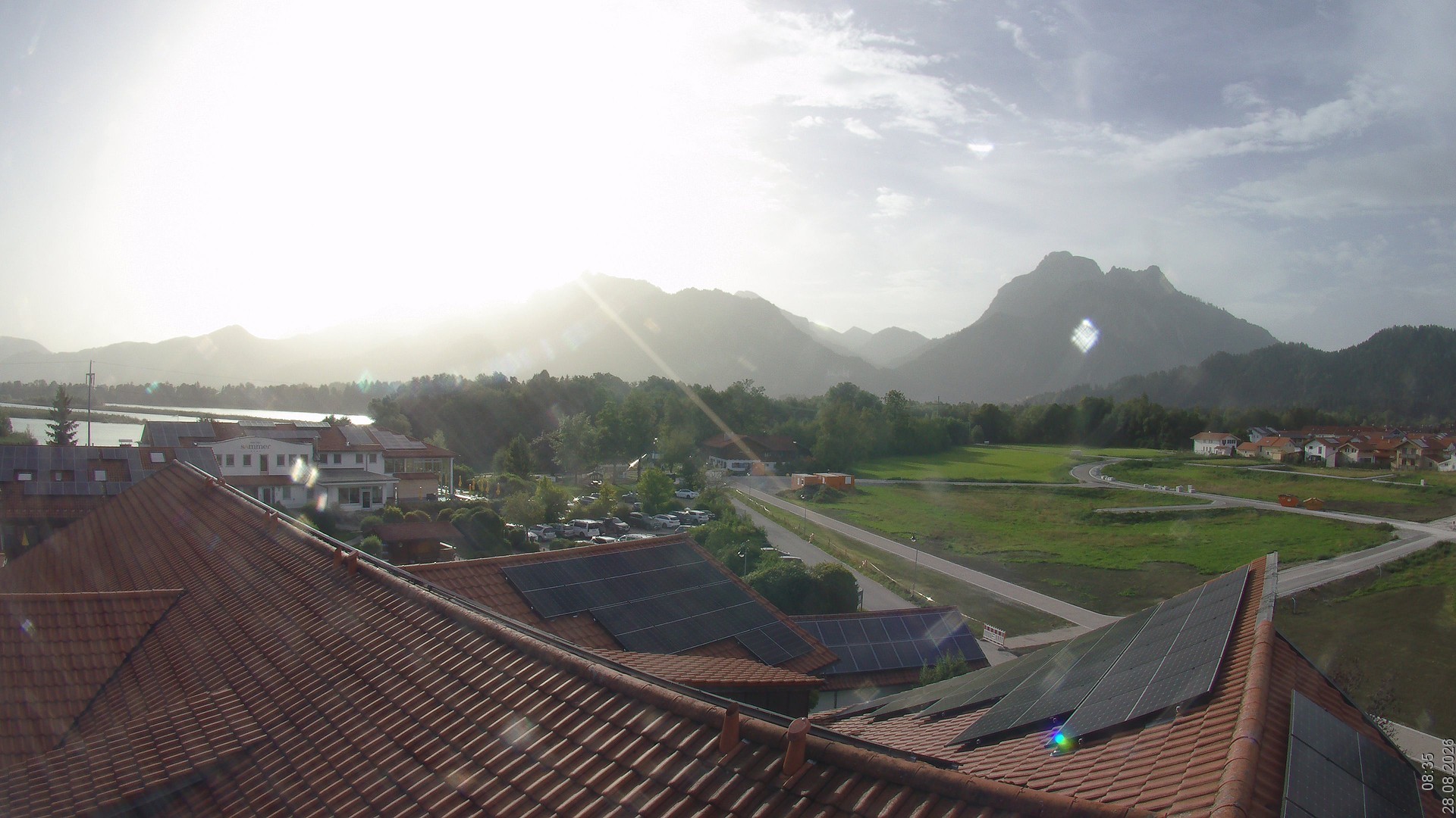 Archiv Foto Webcam Füssen: Ausblick vom Hotel Sommer