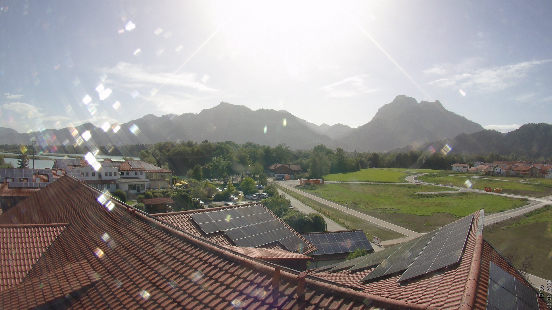 Archiv Foto Webcam Füssen: Ausblick vom Hotel Sommer