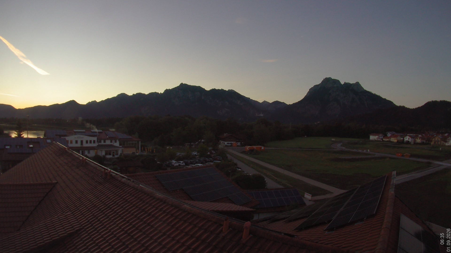 Archiv Foto Webcam Füssen: Ausblick vom Hotel Sommer