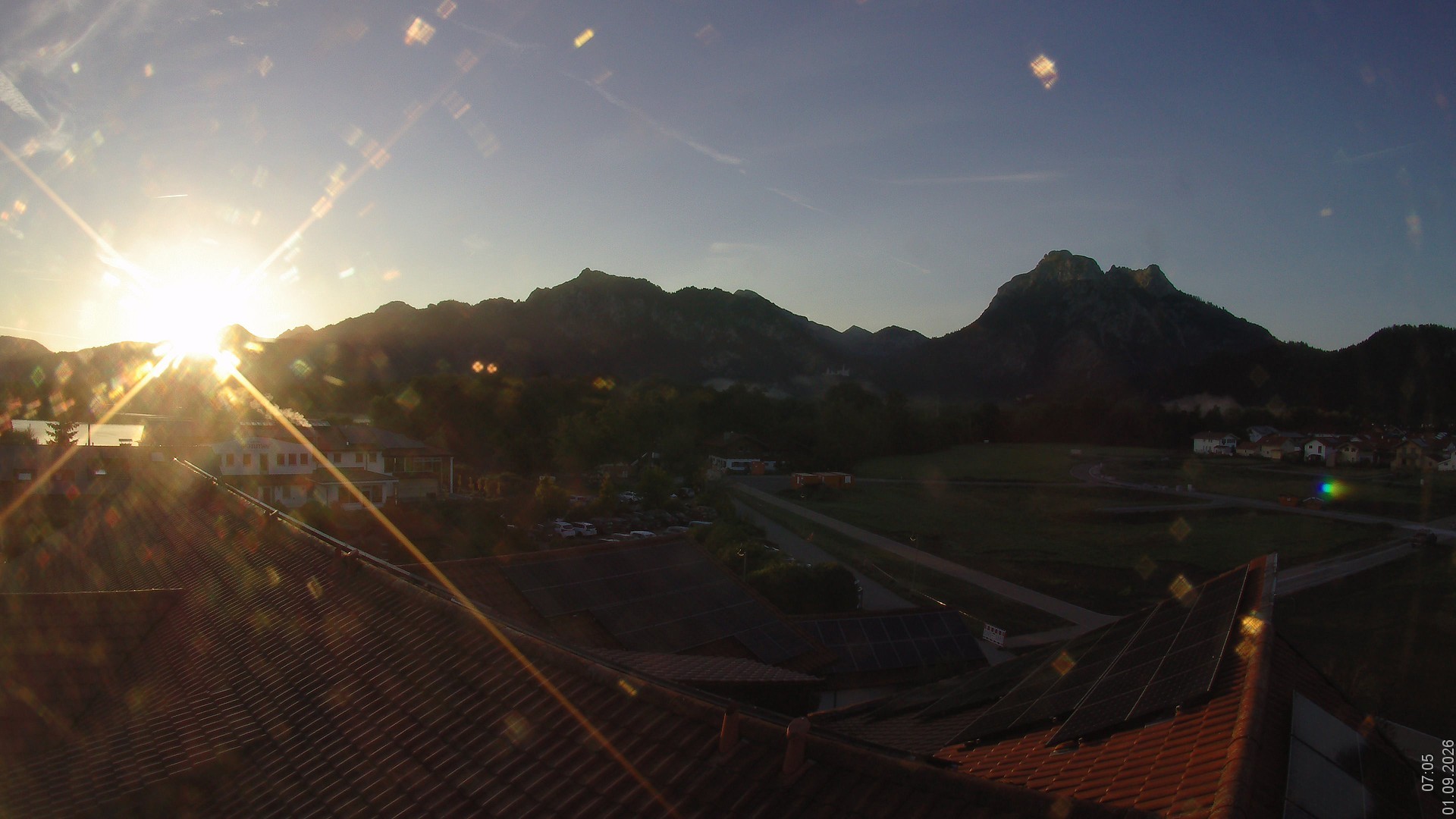 Archiv Foto Webcam Füssen: Ausblick vom Hotel Sommer