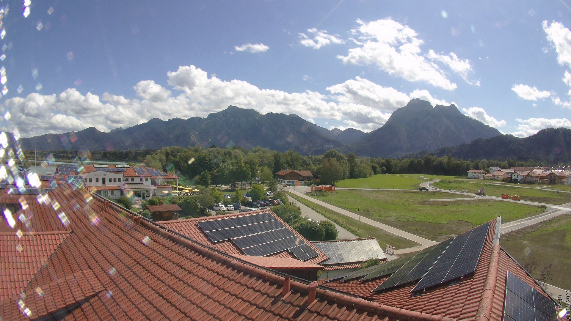 Archiv Foto Webcam Füssen: Ausblick vom Hotel Sommer