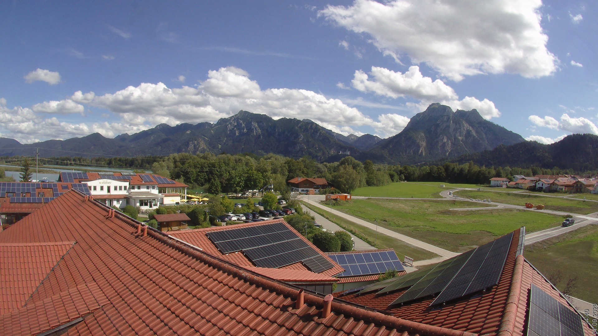 Archiv Foto Webcam Füssen: Ausblick vom Hotel Sommer