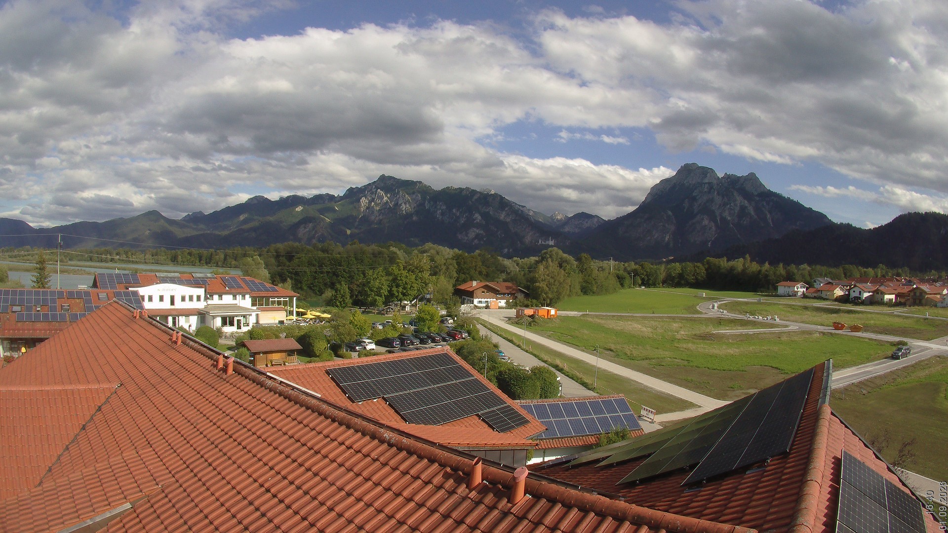 Archiv Foto Webcam Füssen: Ausblick vom Hotel Sommer