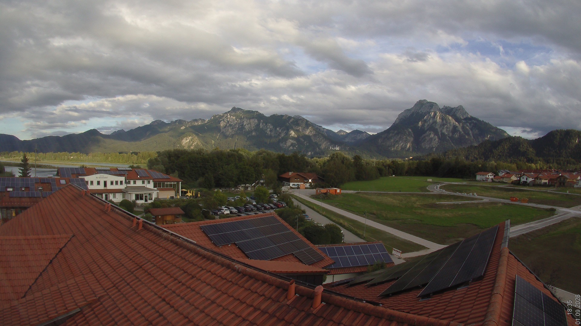 Archiv Foto Webcam Füssen: Ausblick vom Hotel Sommer