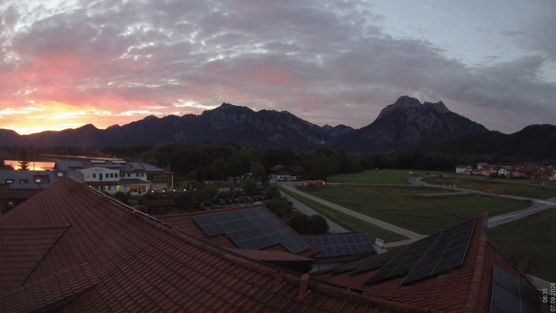 Archiv Foto Webcam Füssen: Ausblick vom Hotel Sommer