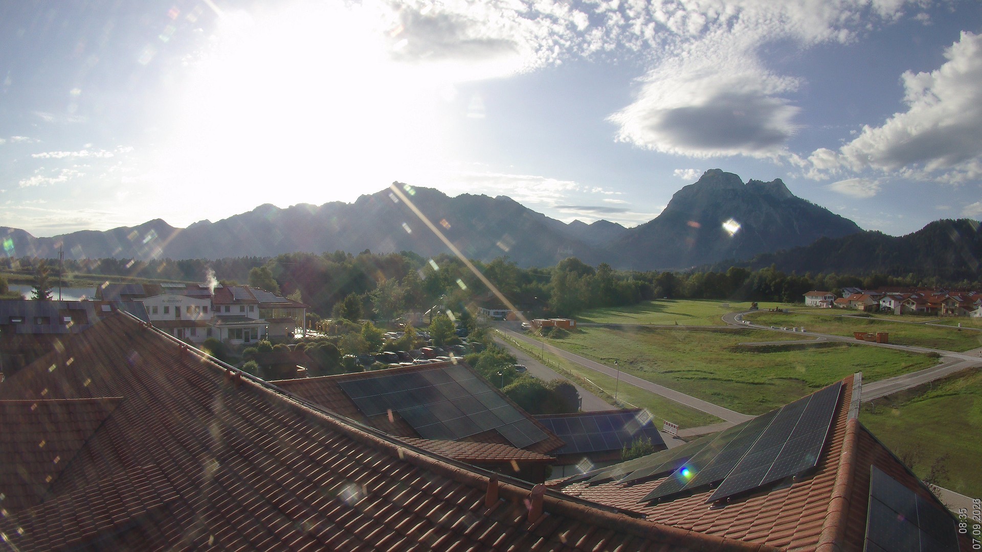 Archiv Foto Webcam Füssen: Ausblick vom Hotel Sommer