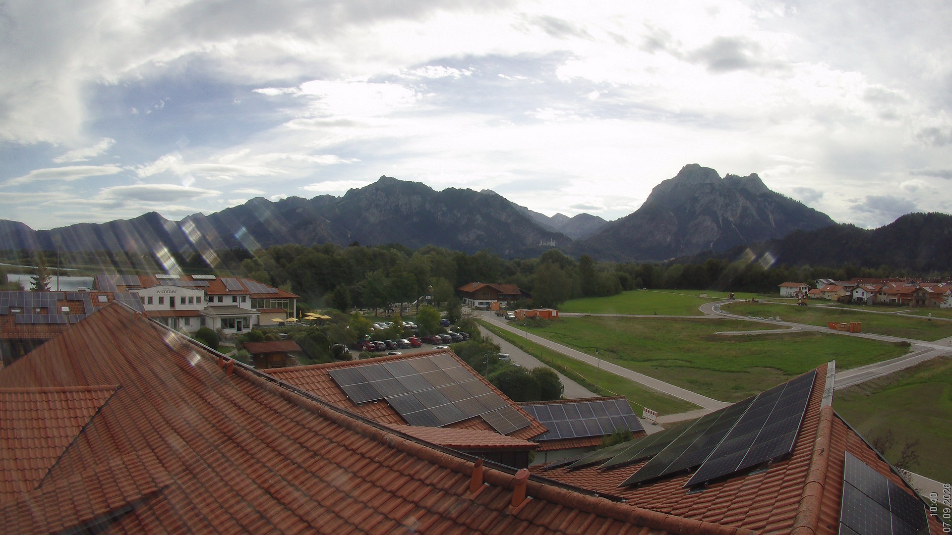 Archiv Foto Webcam Füssen: Ausblick vom Hotel Sommer
