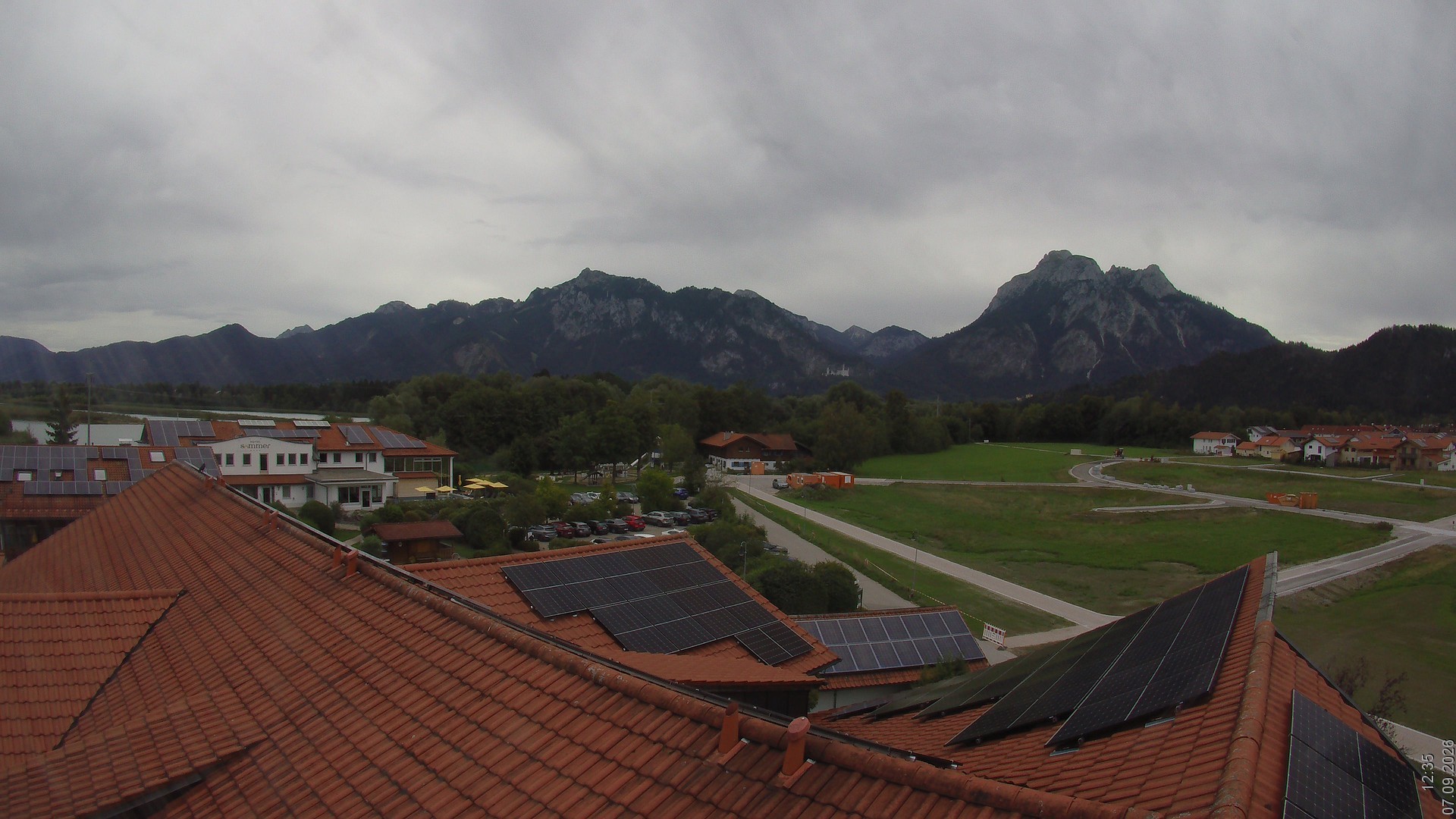 Archiv Foto Webcam Füssen: Ausblick vom Hotel Sommer