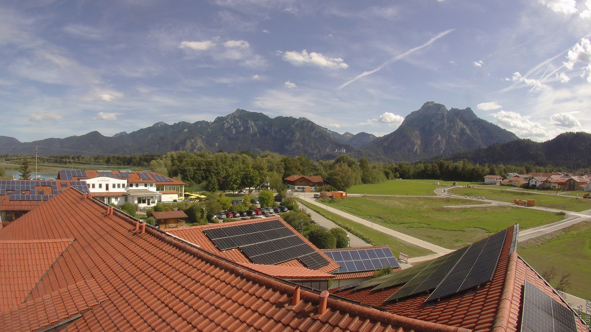 Archiv Foto Webcam Füssen: Ausblick vom Hotel Sommer