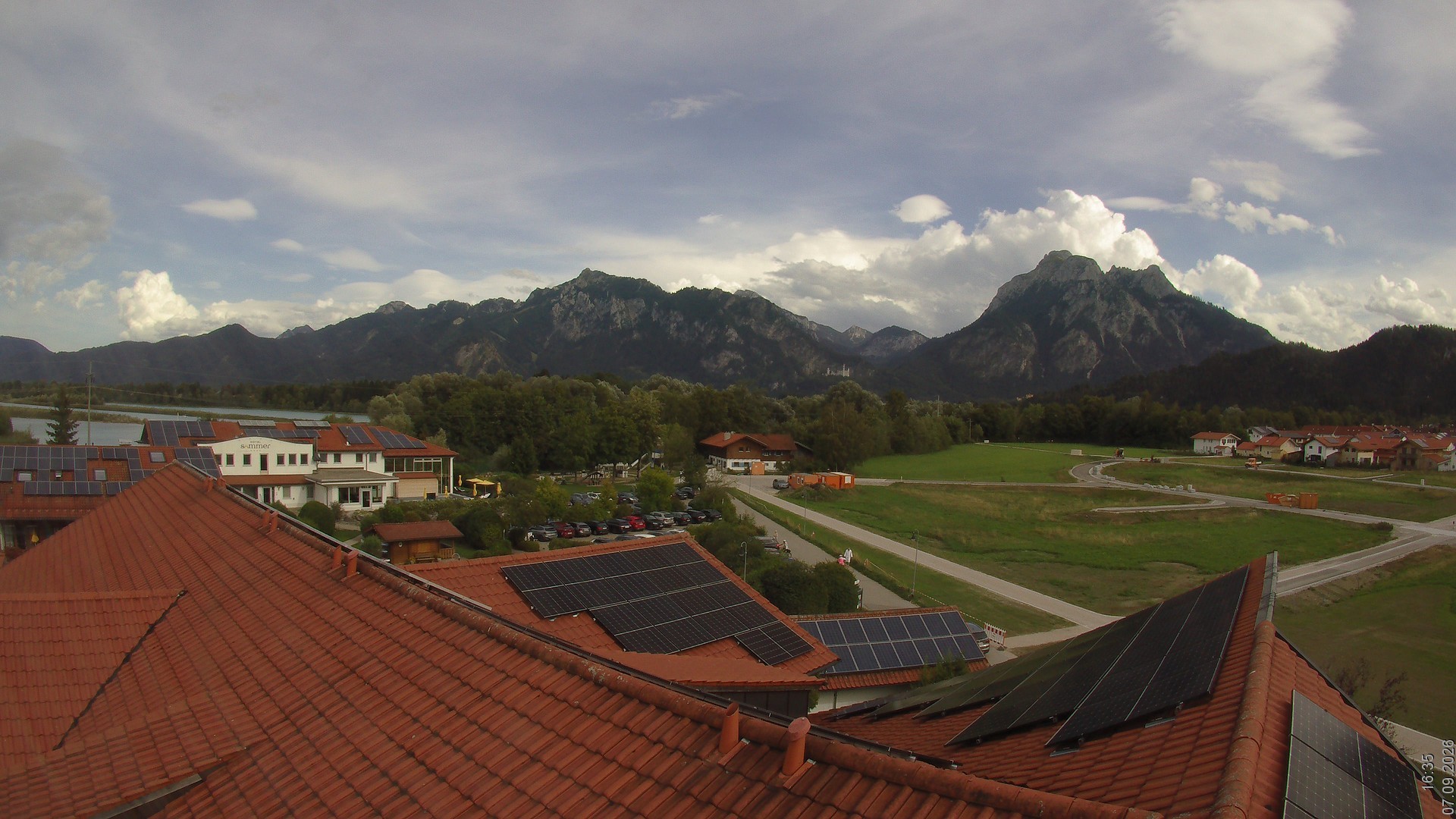 Archiv Foto Webcam Füssen: Ausblick vom Hotel Sommer