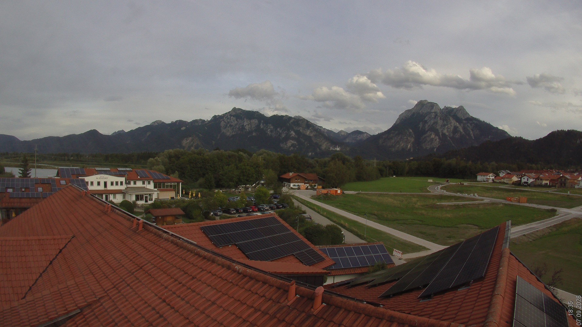 Archiv Foto Webcam Füssen: Ausblick vom Hotel Sommer