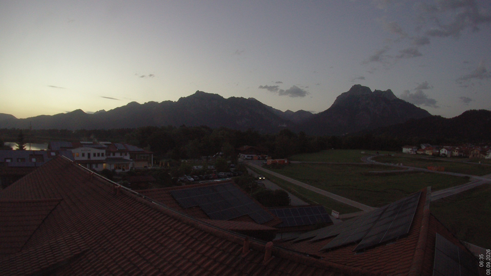 Archiv Foto Webcam Füssen: Ausblick vom Hotel Sommer