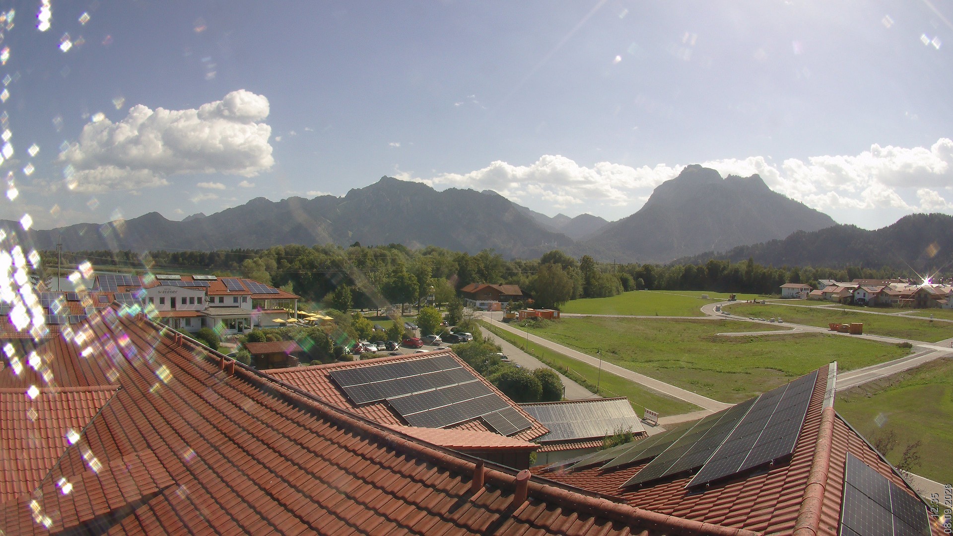 Archiv Foto Webcam Füssen: Ausblick vom Hotel Sommer