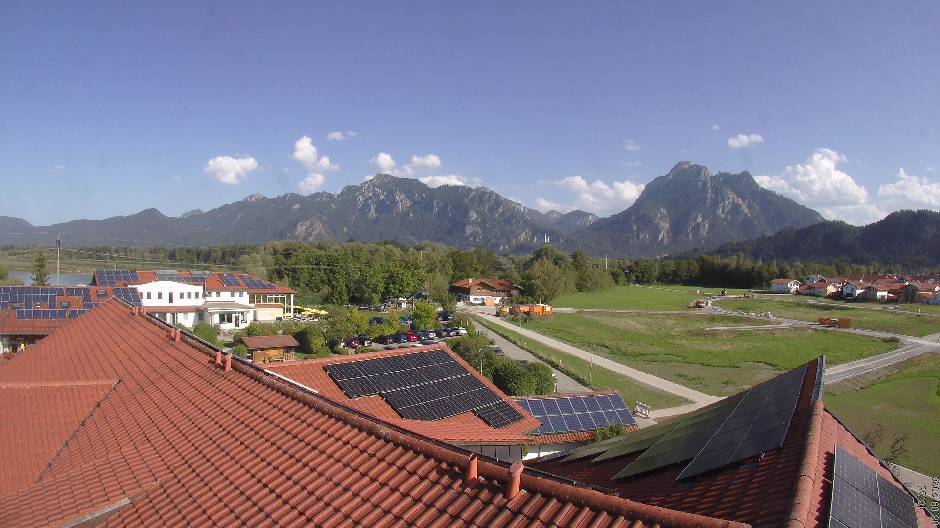 Archiv Foto Webcam Füssen: Ausblick vom Hotel Sommer