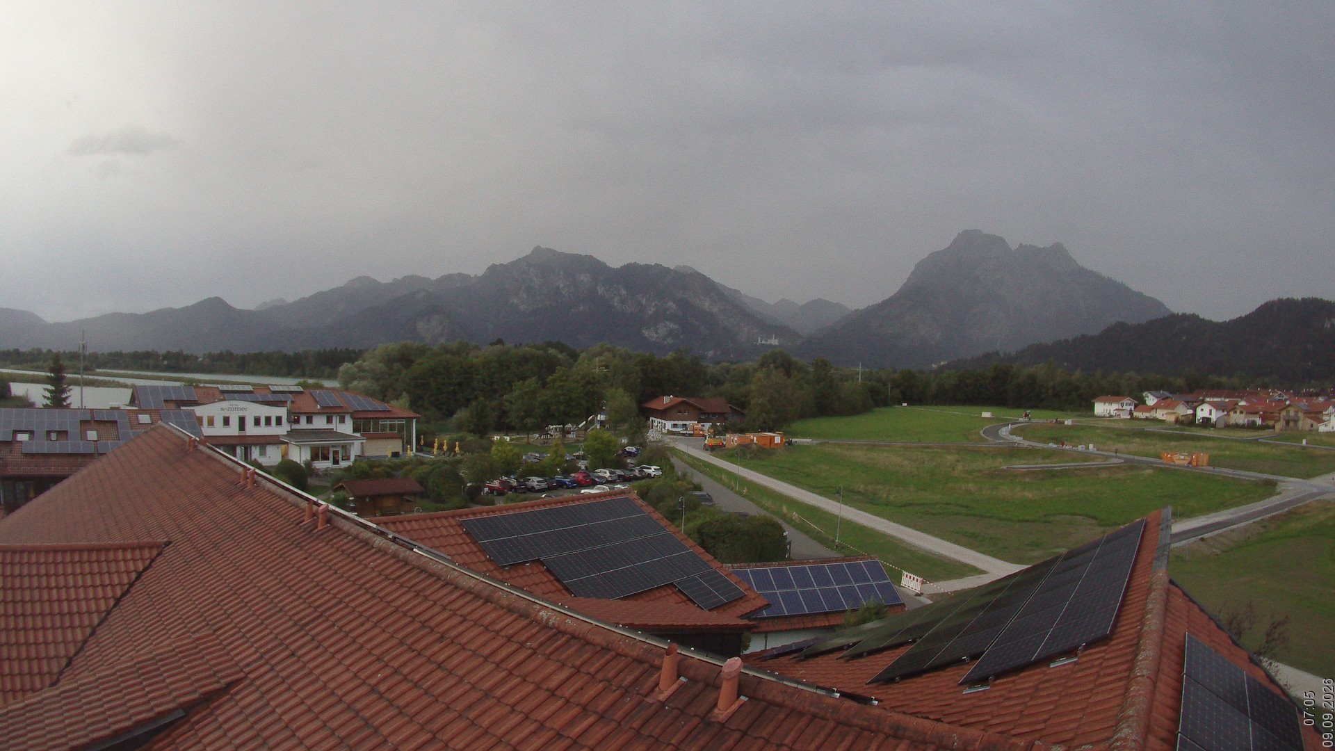 Archiv Foto Webcam Füssen: Ausblick vom Hotel Sommer