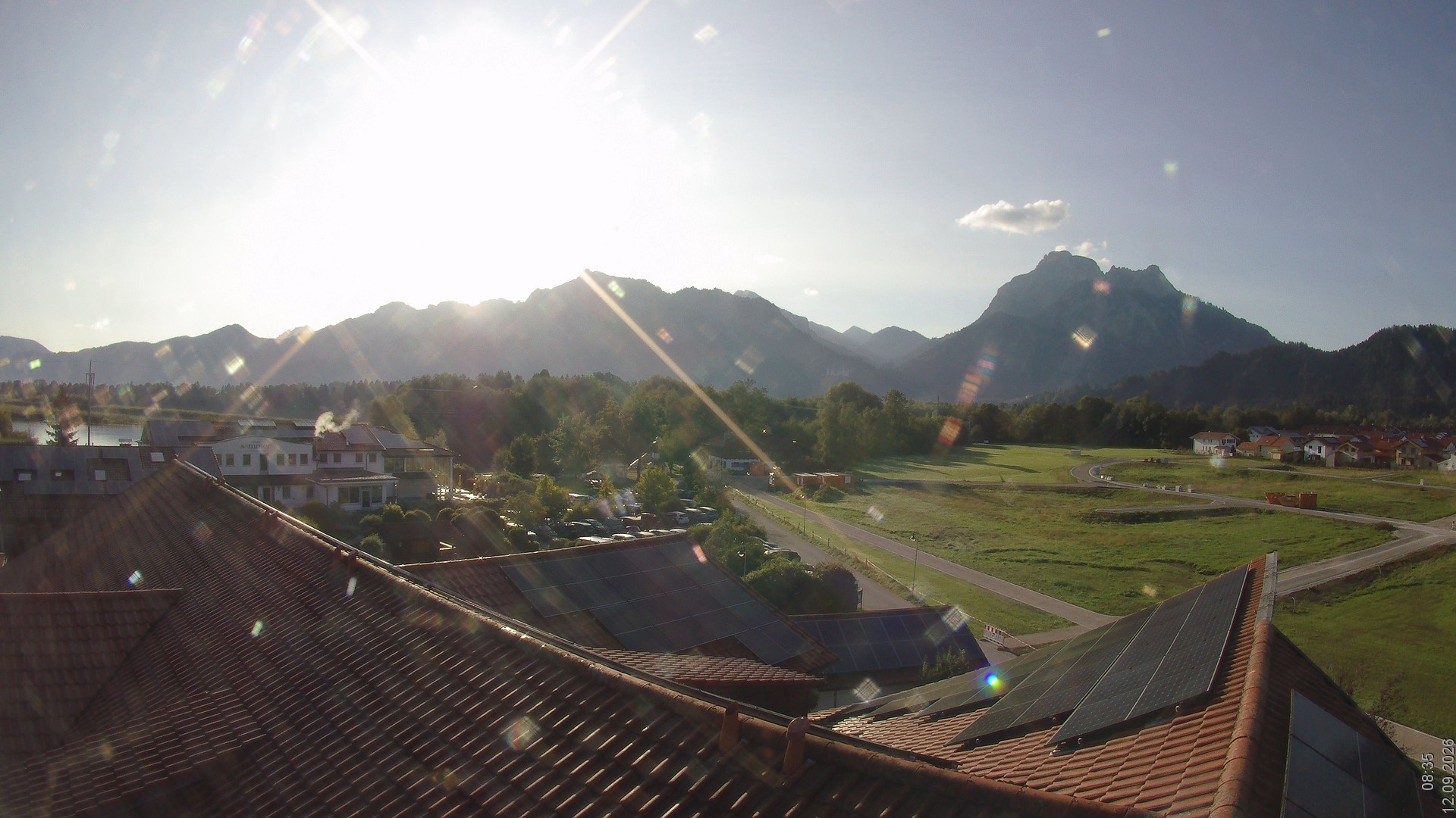 Archiv Foto Webcam Füssen: Ausblick vom Hotel Sommer