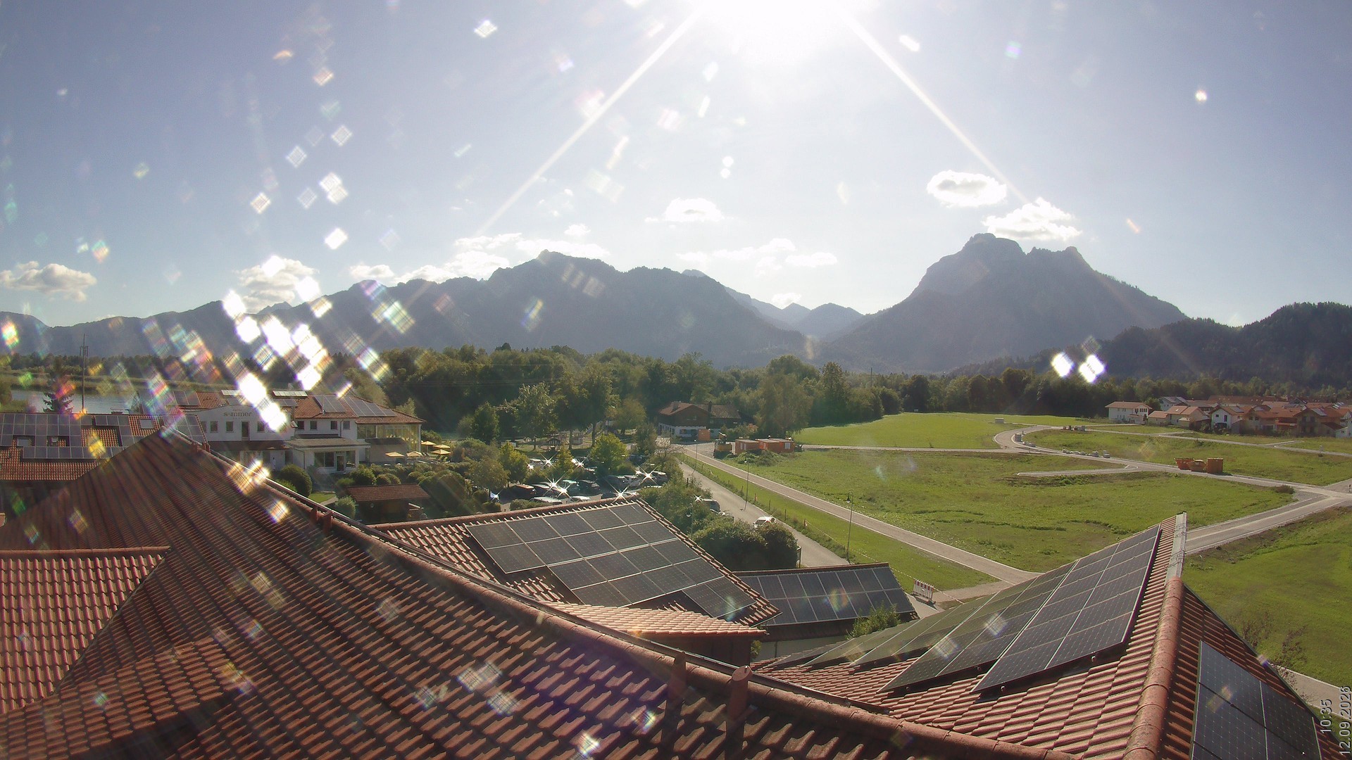 Archiv Foto Webcam Füssen: Ausblick vom Hotel Sommer