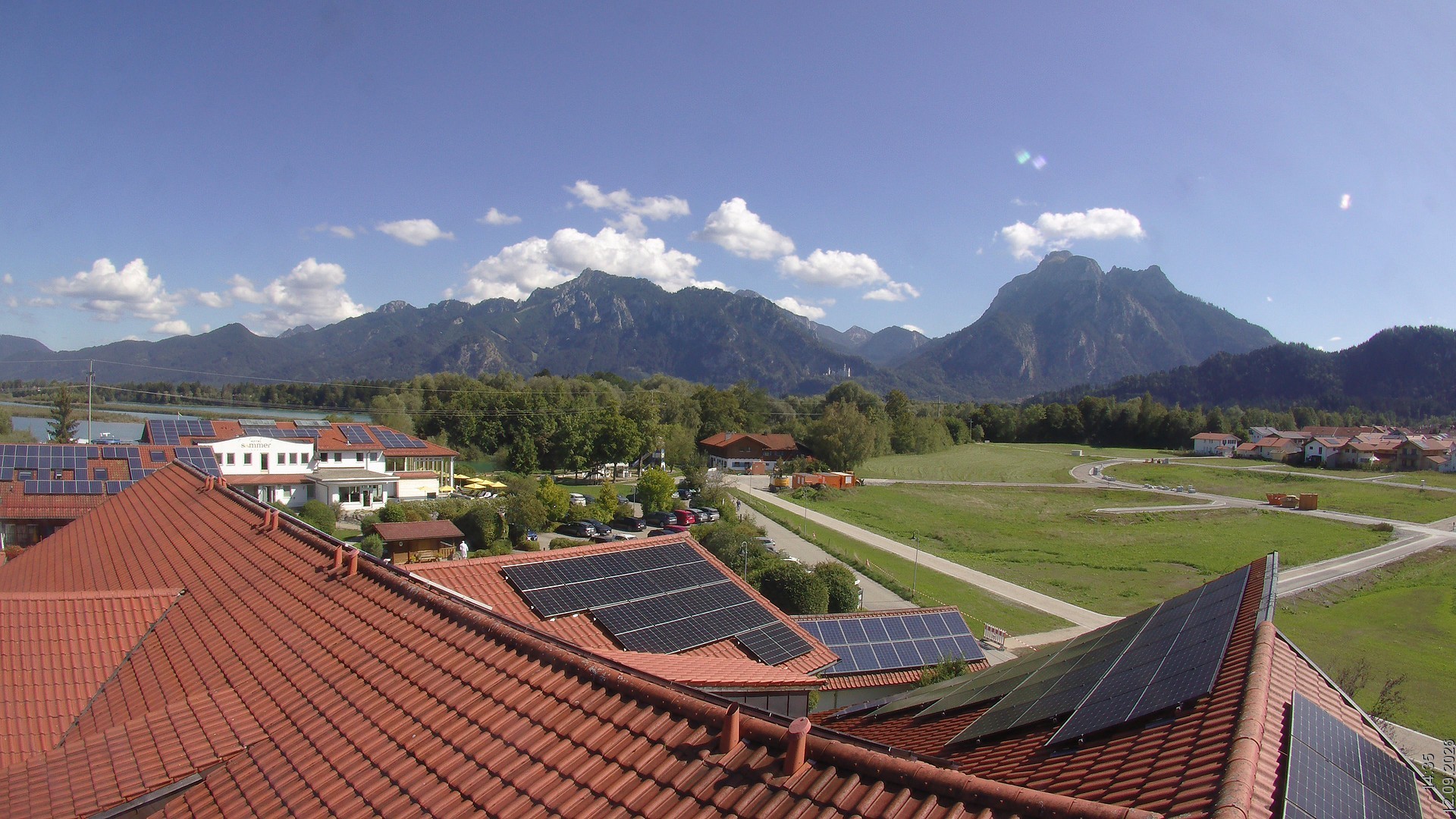 Archiv Foto Webcam Füssen: Ausblick vom Hotel Sommer