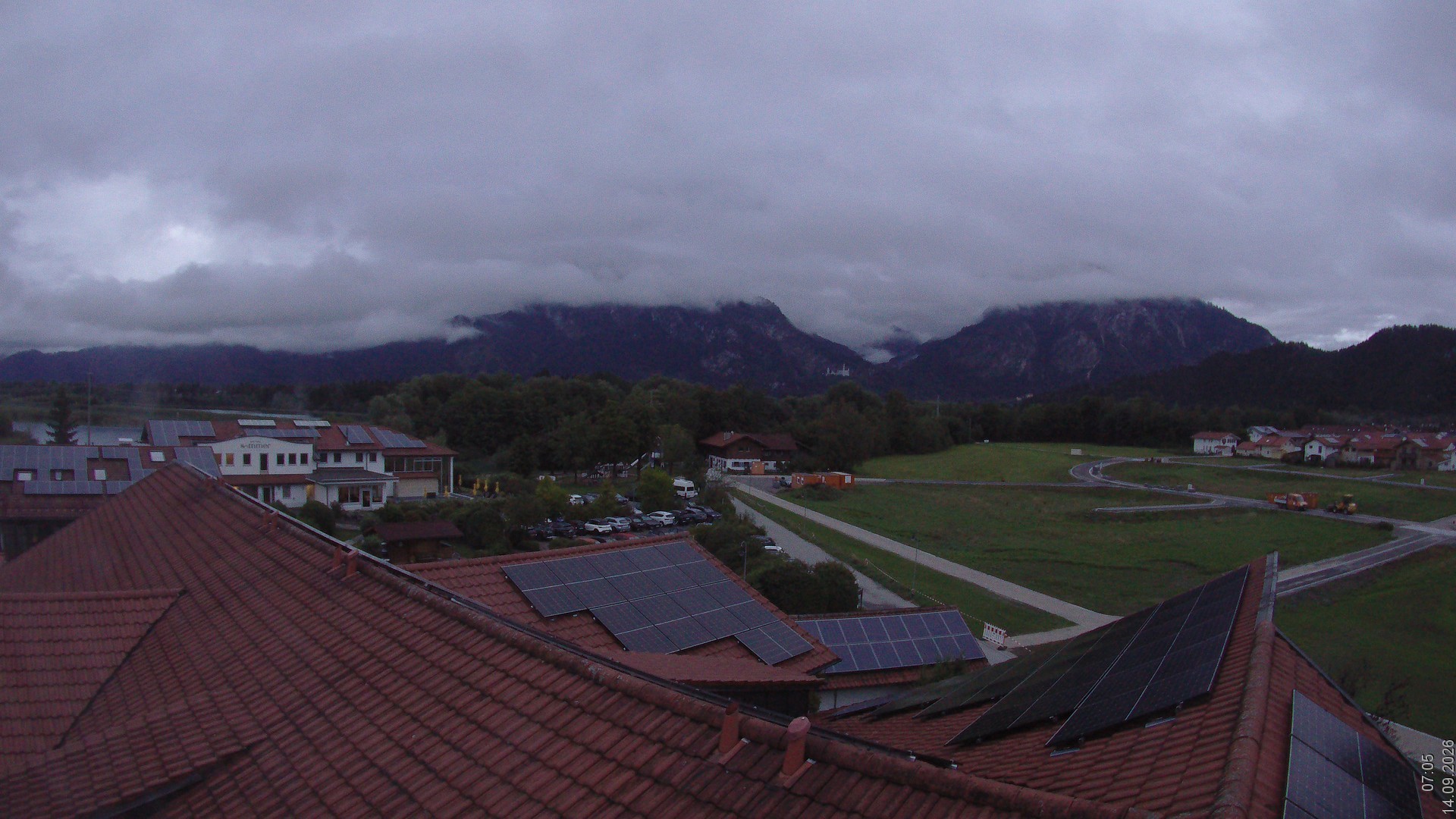 Archiv Foto Webcam Füssen: Ausblick vom Hotel Sommer