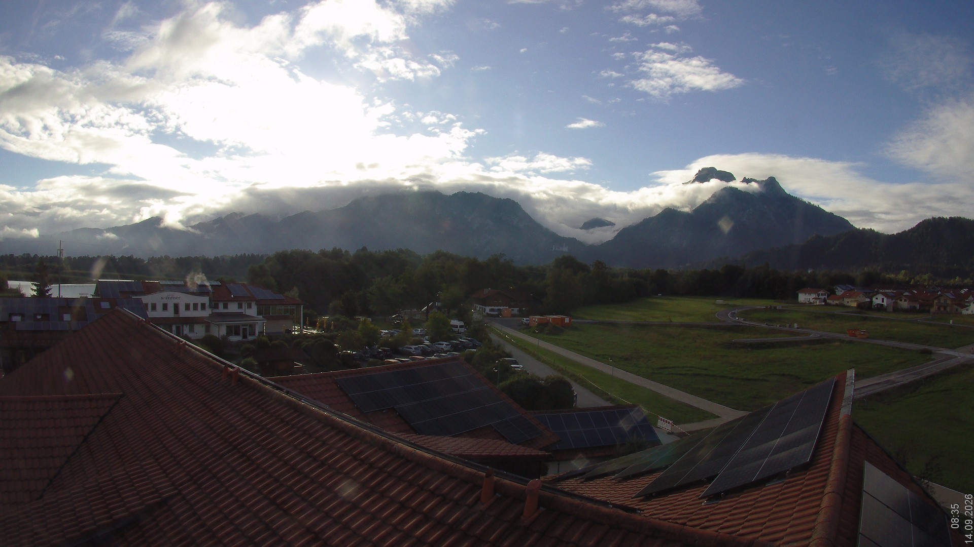 Archiv Foto Webcam Füssen: Ausblick vom Hotel Sommer