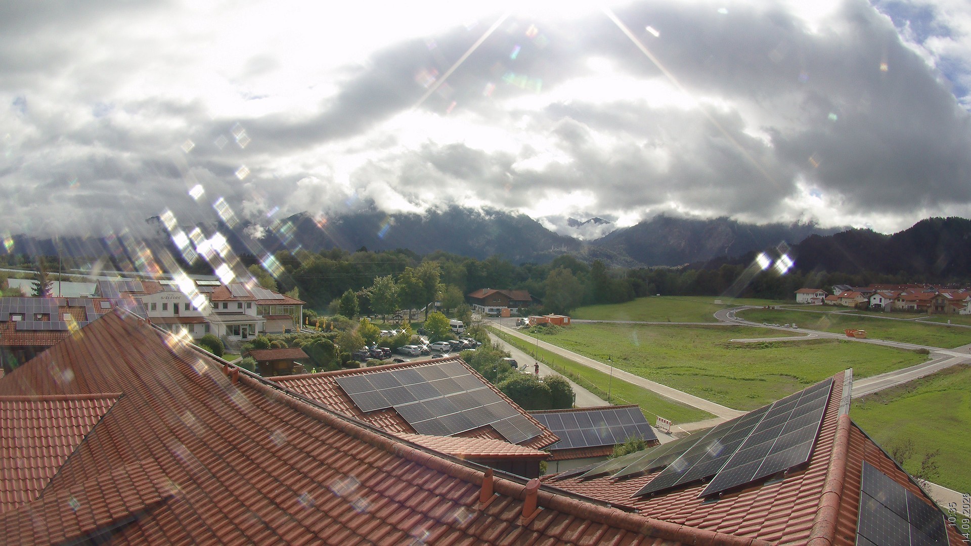 Archiv Foto Webcam Füssen: Ausblick vom Hotel Sommer