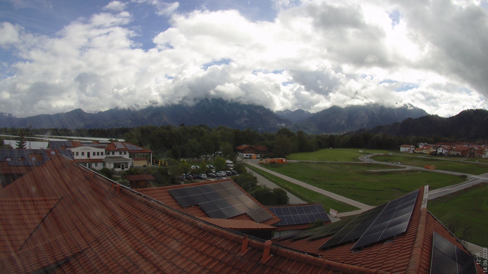 Archiv Foto Webcam Füssen: Ausblick vom Hotel Sommer