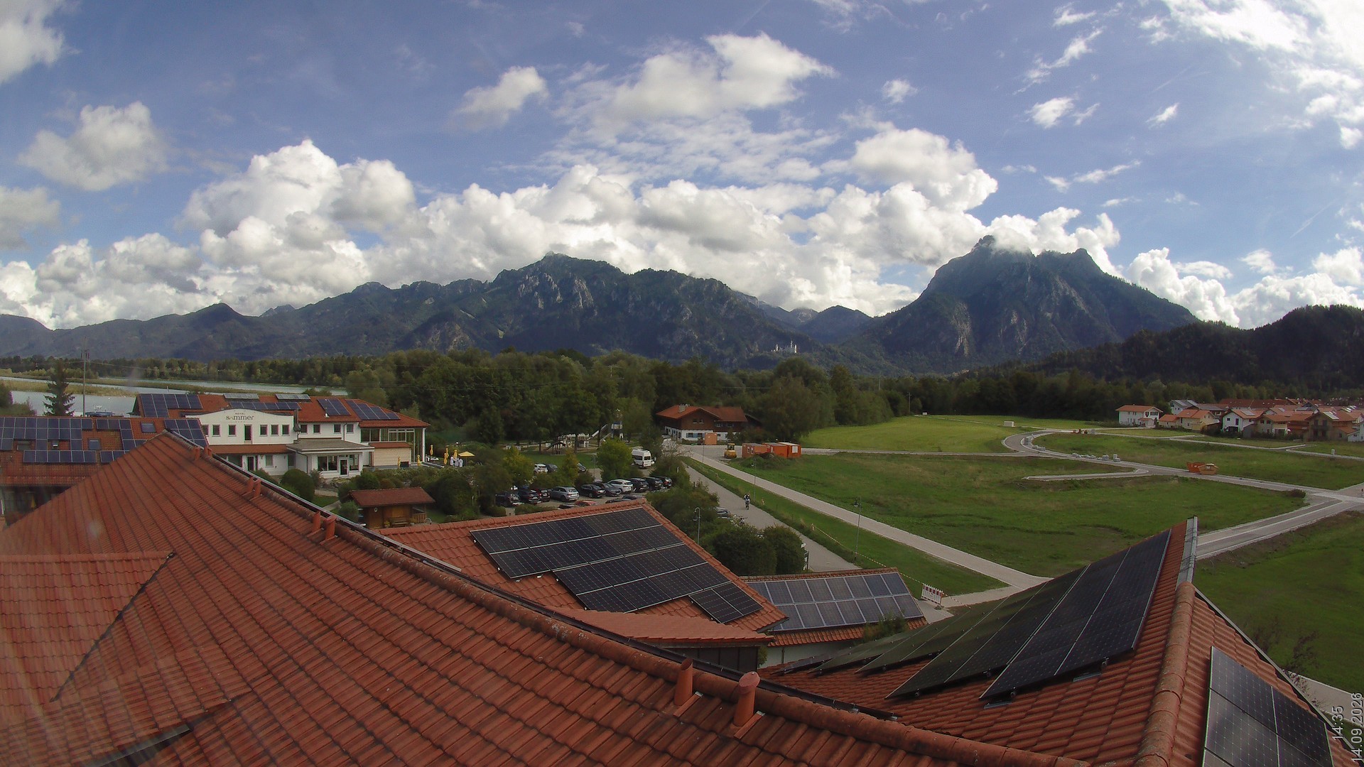 Archiv Foto Webcam Füssen: Ausblick vom Hotel Sommer