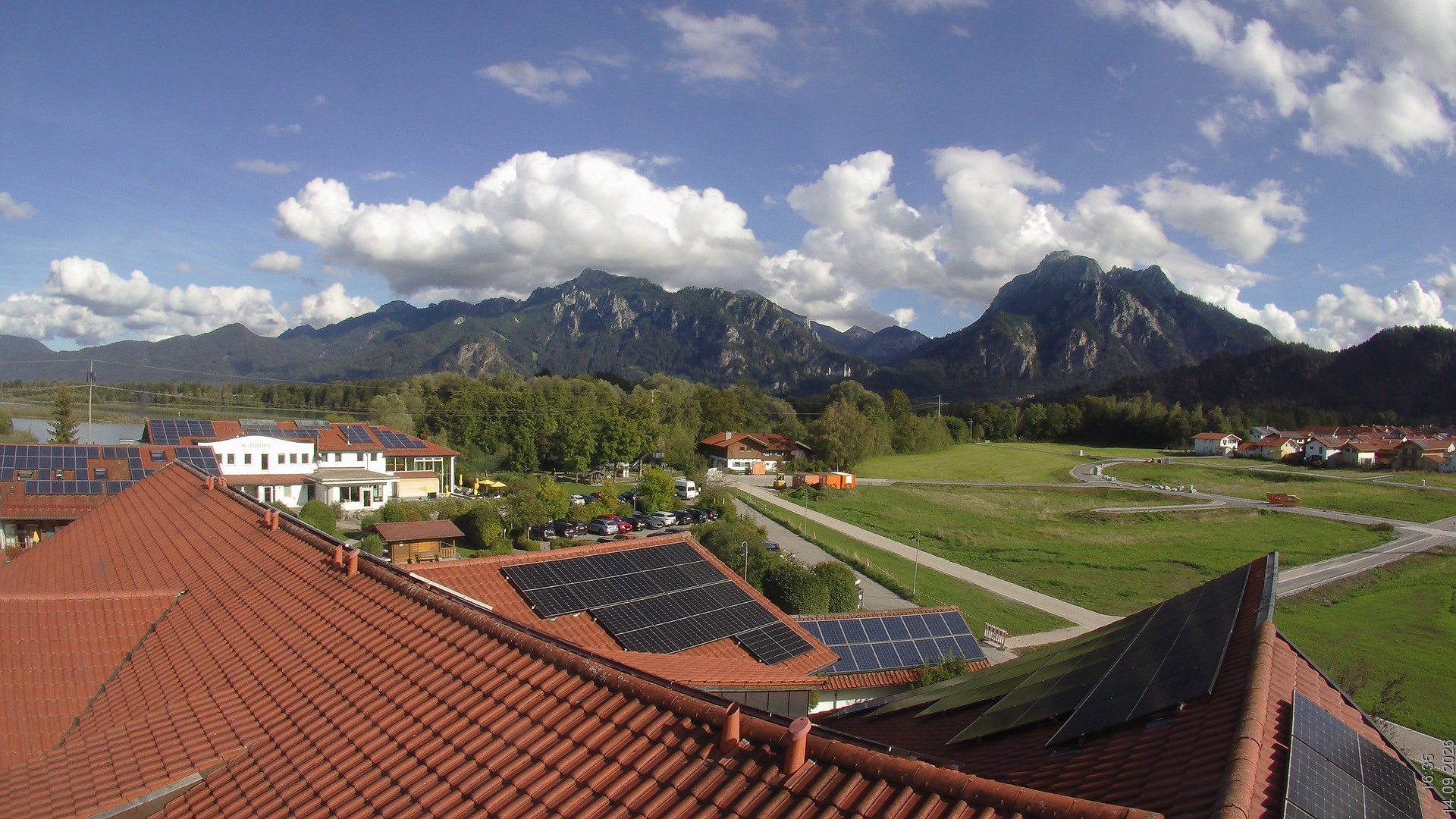 Archiv Foto Webcam Füssen: Ausblick vom Hotel Sommer