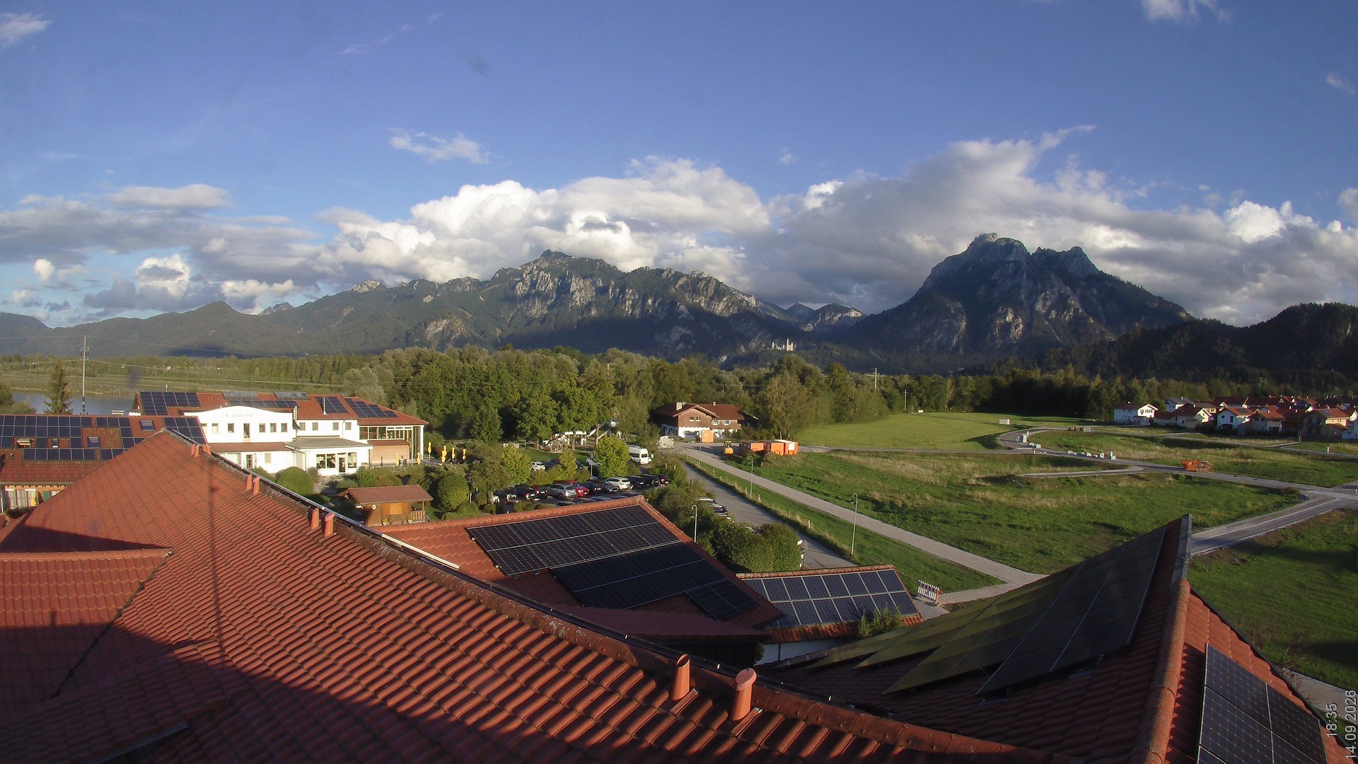 Archiv Foto Webcam Füssen: Ausblick vom Hotel Sommer