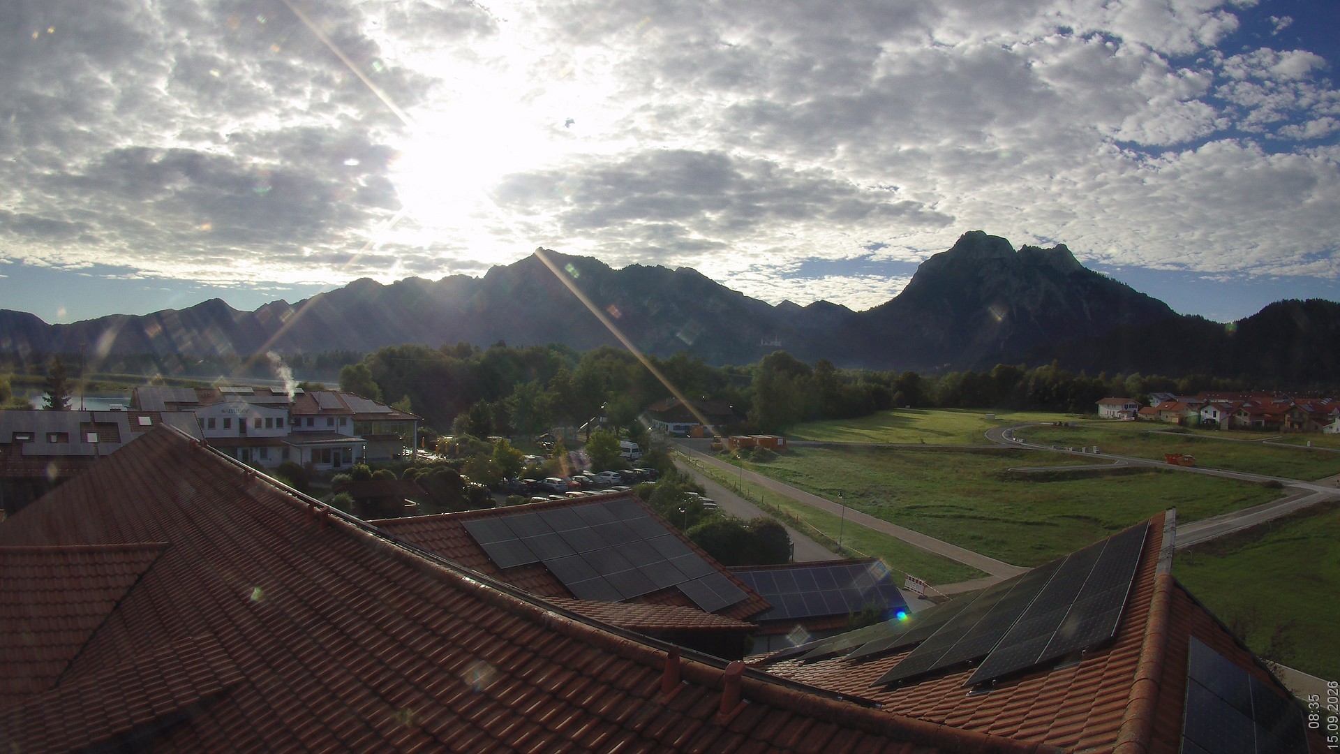 Archiv Foto Webcam Füssen: Ausblick vom Hotel Sommer