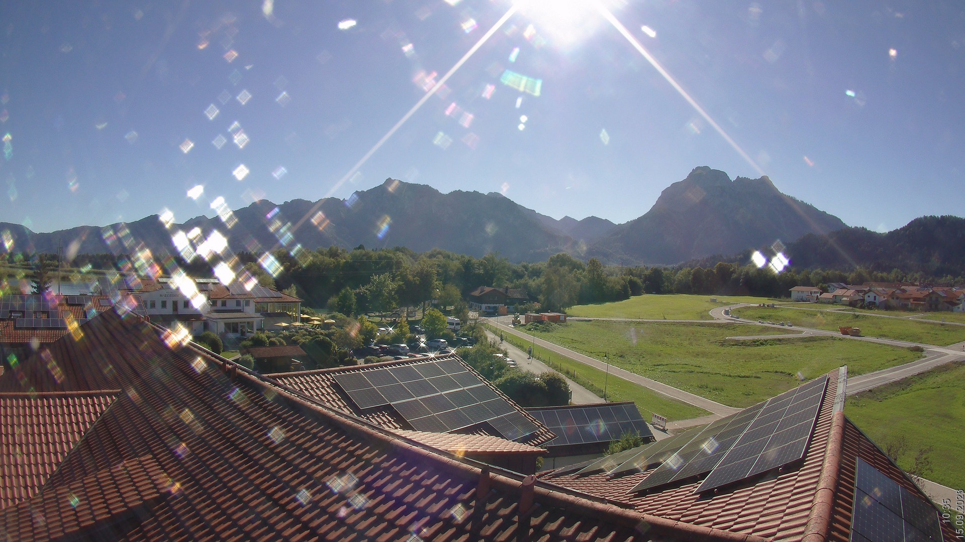 Archiv Foto Webcam Füssen: Ausblick vom Hotel Sommer