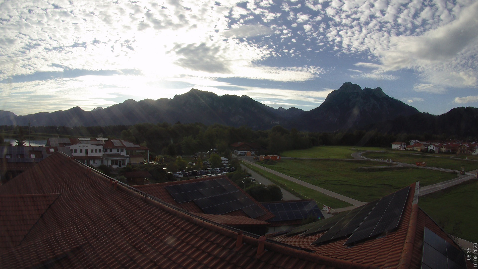 Archived image Webcam View from the Hotel Sommer (Allgäu)