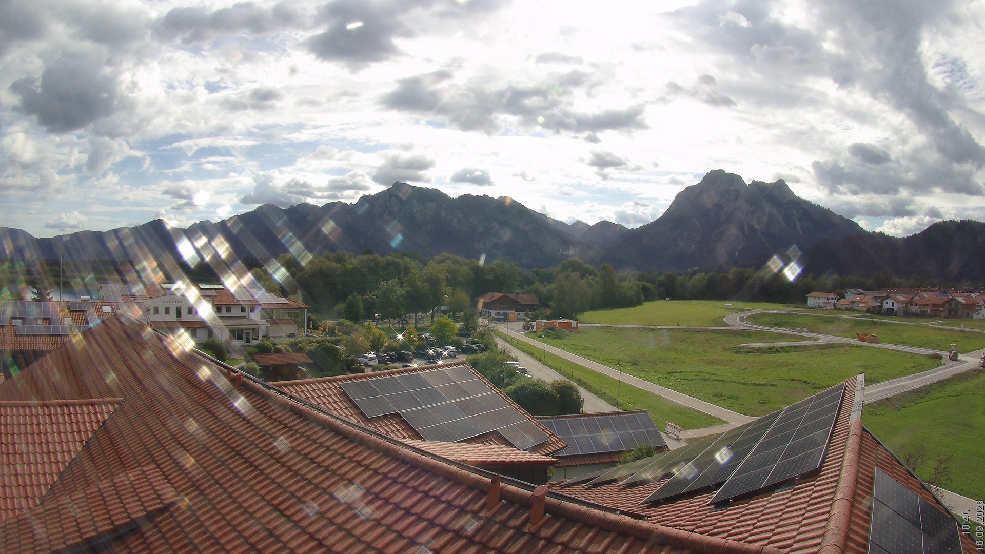 Archived image Webcam View from the Hotel Sommer (Allgäu)